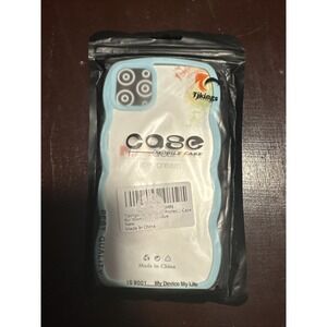 Tjkings Light Blue‎ Wavy Scalloped Edge Jelly Case for iPhone Protective Bumper